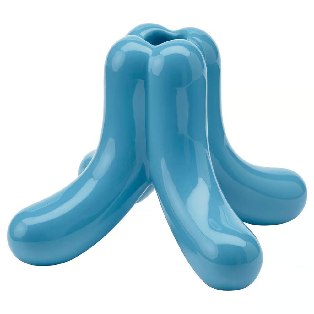 IKEA VINTERFINT Candlestick, Light Blue, 4"